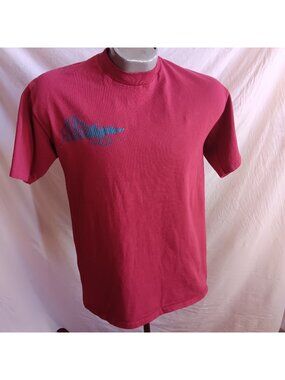 M Vintage 1980's Mens Tee Medium Single stitch T-shirt SMALL TOWN BAR SIGNAL USA